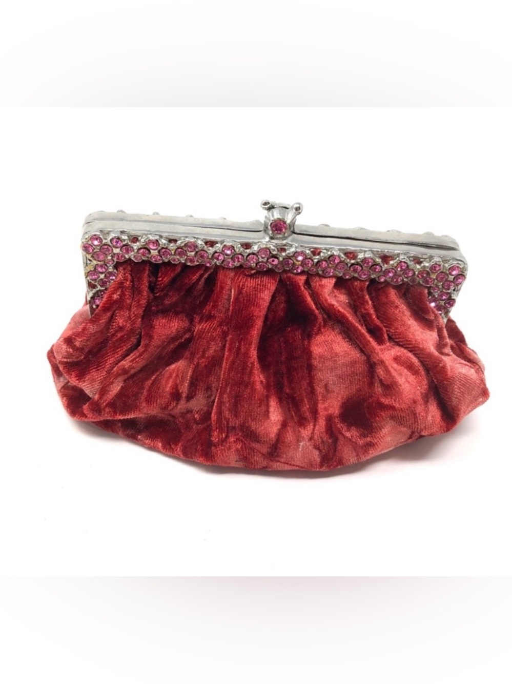 CLARA KASAVINA velvet, Swarovski Crystals clutch, NWOT